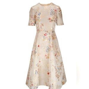 EUC Adam Lippes Eloise Floral Jacquard Midi Dress Size 2-4